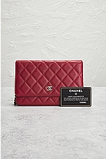 FWRD Renew Chanel Quilted Caviar Wallet On Chain Bag in Red, view 8, click to view large image.