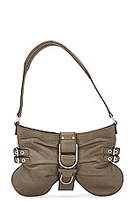 FWRD Renew Blumarine Large Butterfly Bag in Dark Olive, view 1, click to view large image.