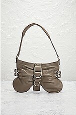 FWRD Renew Blumarine Large Butterfly Bag in Dark Olive, view 2, click to view large image.
