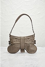 FWRD Renew Blumarine Large Butterfly Bag in Dark Olive, view 3, click to view large image.