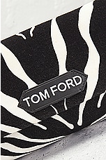 FWRD Renew TOM FORD Zebra Print Label Mini Chain Bag in Black & White, view 5, click to view large image.