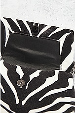 FWRD Renew TOM FORD Zebra Print Label Mini Chain Bag in Black & White, view 6, click to view large image.