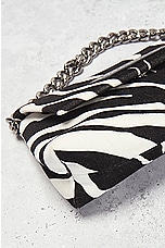 FWRD Renew TOM FORD Zebra Print Label Mini Chain Bag in Black & White, view 7, click to view large image.