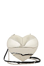 FWRD Renew ALA&Iuml;A Le Coeur Shoulder Bag in Argent, view 1, click to view large image.