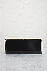 FWRD Renew Saint Laurent New Minaudiere Charniere Clutch in Noir, view 3, click to view large image.