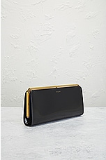 FWRD Renew Saint Laurent New Minaudiere Charniere Clutch in Noir, view 4, click to view large image.