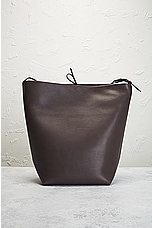 FWRD Renew The Row Large N/S Park Tote Belt Bag in Dark Brown PLD, view 3, click to view large image.