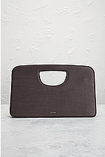 FWRD Renew The Row Ew Austin Top Handle Bag in Dark Brown PLD, view 2, click to view large image.