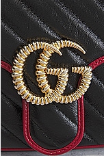 FWRD Renew Gucci GG Marmont Shoulder Bag in Black, view 6, click to view large image.