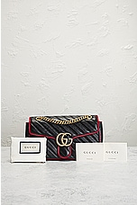 FWRD Renew Gucci GG Marmont Shoulder Bag in Black, view 9, click to view large image.