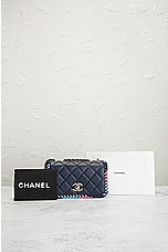 FWRD Renew Chanel Matelasse Turnlock Chain Shoulder Bag in Navy, view 8, click to view large image.