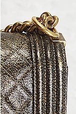 FWRD Renew Chanel Quilted Leather Boy Shoulder Bag in Gold, view 8, click to view large image.