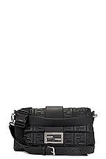 FWRD Renew Fendi Baguette Shoulder Bag in Black, view 1, click to view large image.