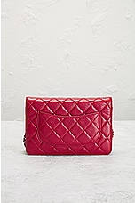 FWRD Renew Chanel Matelasse Caviar Wallet On Chain Bag in Red, view 3, click to view large image.