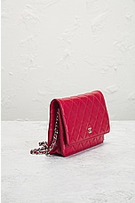 FWRD Renew Chanel Matelasse Caviar Wallet On Chain Bag in Red, view 4, click to view large image.