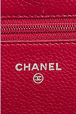 FWRD Renew Chanel Matelasse Caviar Wallet On Chain Bag in Red, view 5, click to view large image.