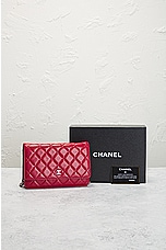 FWRD Renew Chanel Matelasse Caviar Wallet On Chain Bag in Red, view 9, click to view large image.