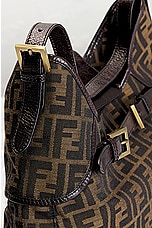 FWRD Renew Fendi Zucca Shoulder Bag in Brown, view 7, click to view large image.
