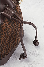 FWRD Renew Fendi Zucchino Mon Tresor Bucket Bag in Brown, view 5, click to view large image.