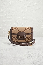FWRD Renew Gucci GG Horsebit Shoulder Bag in Brown, view 2, click to view large image.