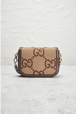 FWRD Renew Gucci GG Horsebit Shoulder Bag in Brown, view 3, click to view large image.