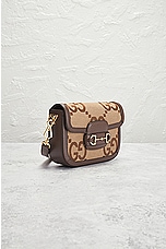 FWRD Renew Gucci GG Horsebit Shoulder Bag in Brown, view 4, click to view large image.
