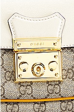 FWRD Renew Gucci Padlock 2 Way Shoulder Bag in White, view 6, click to view large image.