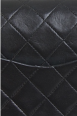 FWRD Renew Chanel Quilted Double Flap Chain Shoulder Bag in Black, view 8, click to view large image.