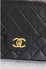 FWRD Renew Chanel Quilted Double Flap Chain Shoulder Bag in Black, view 9, click to view large image.