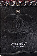 FWRD Renew Chanel Quilted Tweed Double Flap Chain Shoulder Bag in Red, view 5, click to view large image.