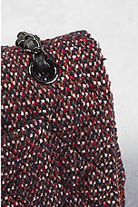 FWRD Renew Chanel Quilted Tweed Double Flap Chain Shoulder Bag in Red, view 7, click to view large image.