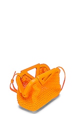 FWRD Renew Bottega Veneta Small Point Top Handle Bag in Tangerine & Gold, view 5, click to view large image.