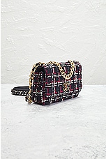 FWRD Renew Chanel Tweed Flap Bag in Navy, view 4, click to view large image.