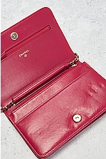 FWRD Renew Chanel Matelasse Clover Studded Wallet On Chain Bag in Red, view 6, click to view large image.