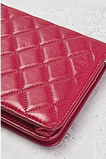 FWRD Renew Chanel Matelasse Clover Studded Wallet On Chain Bag in Red, view 8, click to view large image.