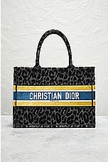 FWRD Renew Dior Leopard Book Tote Bag in Black, view 2, click to view large image.