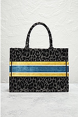 FWRD Renew Dior Leopard Book Tote Bag in Black, view 3, click to view large image.