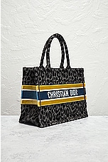 FWRD Renew Dior Leopard Book Tote Bag in Black, view 4, click to view large image.