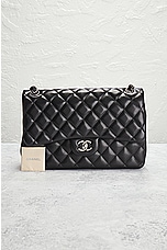FWRD Renew Chanel Matelasse 30 Lambskin Flap Shoulder Bag in Black, view 10, click to view large image.