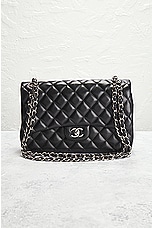FWRD Renew Chanel Matelasse 30 Lambskin Flap Shoulder Bag in Black, view 2, click to view large image.