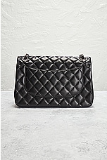 FWRD Renew Chanel Matelasse 30 Lambskin Flap Shoulder Bag in Black, view 3, click to view large image.