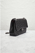 FWRD Renew Chanel Matelasse 30 Lambskin Flap Shoulder Bag in Black, view 4, click to view large image.