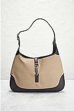 FWRD Renew Gucci Jackie Shoulder Bag in Beige, view 2, click to view large image.