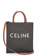 FWRD Renew Celine 2 Way Tote Bag in Brown, view 1, click to view large image.