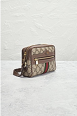 FWRD Renew Gucci GG Supreme Ophidia Shoulder Bag in Beige, view 4, click to view large image.