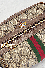FWRD Renew Gucci GG Supreme Ophidia Shoulder Bag in Beige, view 5, click to view large image.