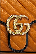 FWRD Renew Gucci GG Marmont Shoulder Bag in Brown, view 6, click to view large image.