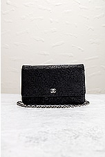FWRD Renew Chanel Coco Mark Wallet On Chain Bag in Black, view 2, click to view large image.