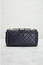 FWRD Renew Chanel Quilted Single Flap Shoulder Bag in Navy, view 3, click to view large image.