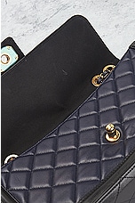 FWRD Renew Chanel Quilted Single Flap Shoulder Bag in Navy, view 6, click to view large image.